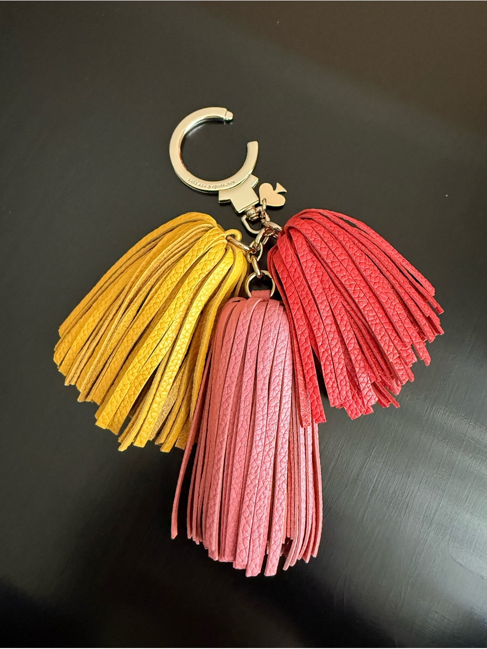 Kate Spade Leather Tassels Bag Charm Key Ring